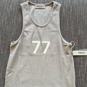 Essentials Fear of God waffle tank “77”